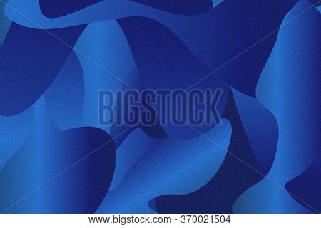 Blue Abstract Shapes On Blue Background With Added Noise