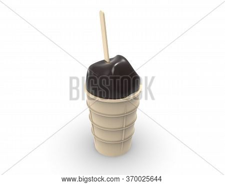 3d Image Of Pedestal Ice Cream In A Cup 002