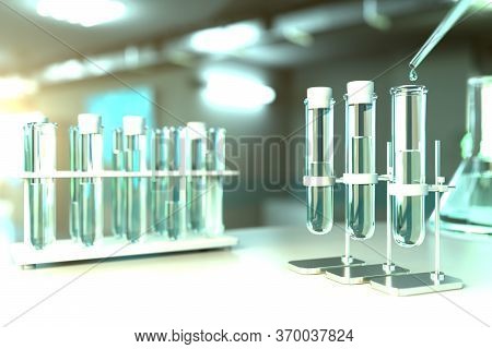 Drinking Water Quality Test For Viruses (like Covid-2019) Concept - Lab Proofs In Modern Chemistry U