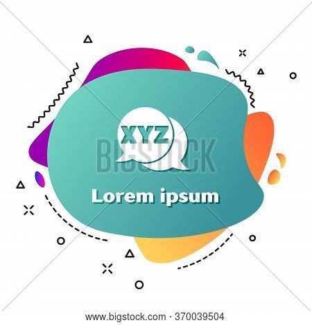 White Xyz Coordinate System Icon Isolated On White Background. Xyz Axis For Graph Statistics Display