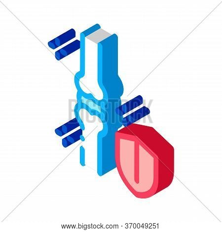 Bone Strengthening Icon Vector. Isometric Bone Strengthening Sign. Color Isolated Symbol Illustratio