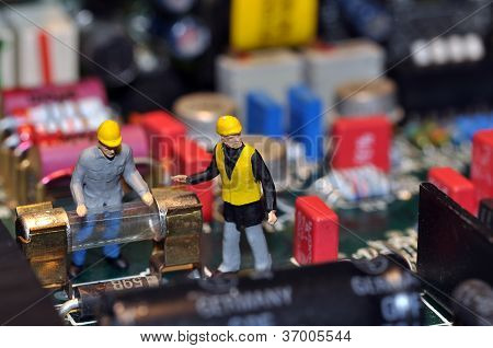 miniatyyri työntekijöiden emolevy / pc