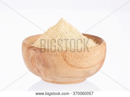 Organic Maca Powder - Lepidium Meyenii. White Background
