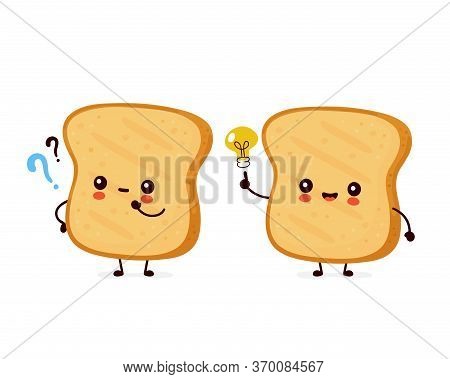 Toast Question Mark Cute Happy Funny Vector & Photo (Free Trial) | Bigstock