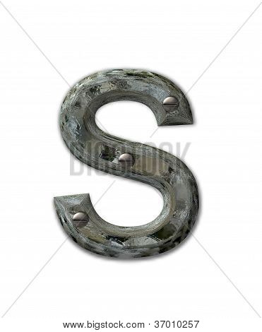 Alfabeto Grunge Metal S
