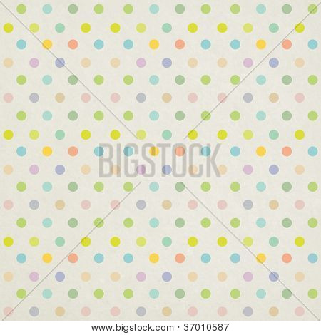 Seamless polka circle dots casual pattern su texture di carta