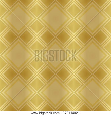 Golden Seamless Pattern As Imitation Metal Foil.
Background For Printing On Wrapping Paper. Gold Pap