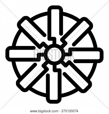 Industrial Ventilation Fan Icon. Outline Industrial Ventilation Fan Vector Icon For Web Design Isola