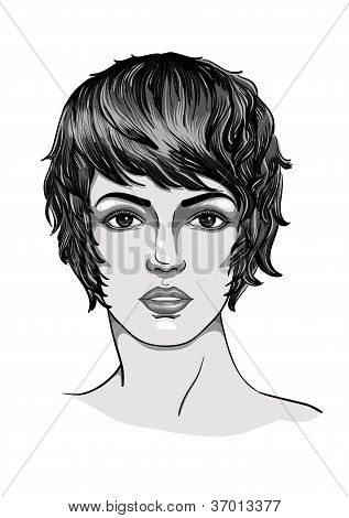 若い女性の肖像画