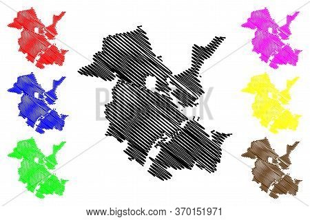 Potsdam City (federal Republic Of Germany, Brandenburg) Map Vector Illustration, Scribble Sketch Cit