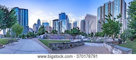 Charlotte North Carolina Uptown During Early Morning