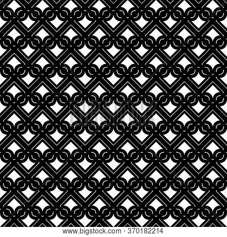 Design Seamless Grating Pattern. Abstract Monochrome Geometric Background. Vector Art