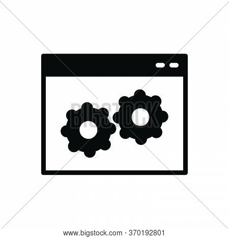 Black Solid Icon For Custom Software Program Programming Apps Setting