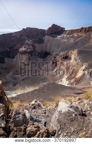 Pico Do Fogo Volcano Crater In Cha Das Caldeiras, Cape Verde, Africa