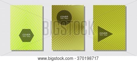 Abstract Shapes Of Multiple Lines Halftone Patterns. Trendy Magazines. Halftone Lines Music Poster B