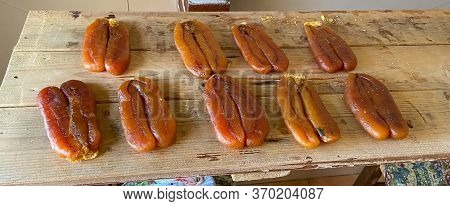 Dish Of Delicious Spaghetti With Bottarga, Typical Sardinian Cuisine