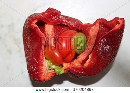 Isolated Image Of A Rotten Red Bellpepper