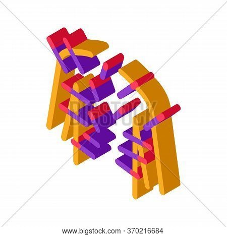 Acupuncture Throughout Body Icon Vector. Isometric Acupuncture Throughout Body Sign. Color Isolated 