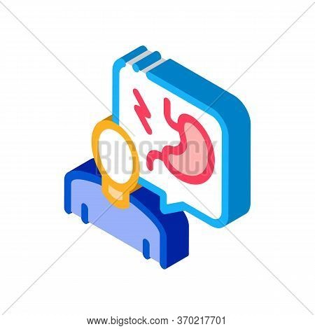 Gastroenterologist Doctor Icon Vector. Isometric Gastroenterologist Doctor Sign. Color Isolated Symb