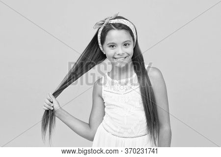 Hair Styling Technique Flattening And Straightening. Smooth Streamlined And Sleek Appearance. Hair S