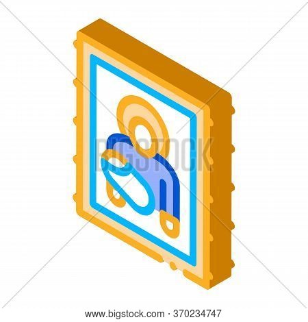 Icon Of Holy Mother Of God Icon Vector. Isometric Icon Of Holy Mother Of God Sign. Color Isolated Sy