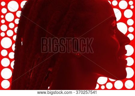 A portrait combined with digital graphics