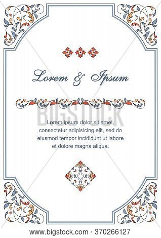 Floral Pattern For Invitation Or Greeting Card