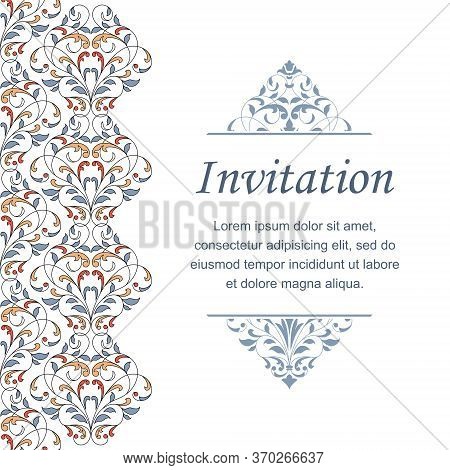 Floral Pattern For Invitation Or Greeting Card