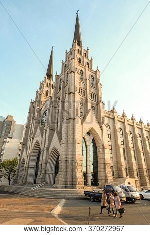 Daegu, South Korea - April 4, 2019 : Daegu Jeil Presbyterian Church In Daegu City, South Korea.