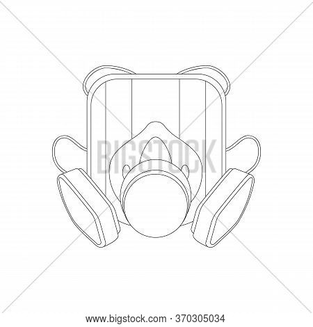 Respiratory And Face Protection Mask Isolated On A White Background