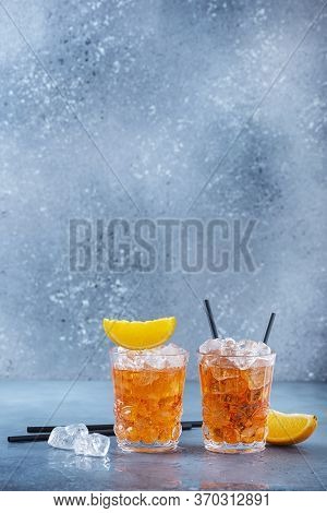 Two Glasses Of A Traitional Italian Cocktail