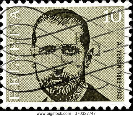 02.11.2020 Divnoe Stavropol Territory Russia The Postage Stamp Switzerland 1971 Doctors Famous Perso