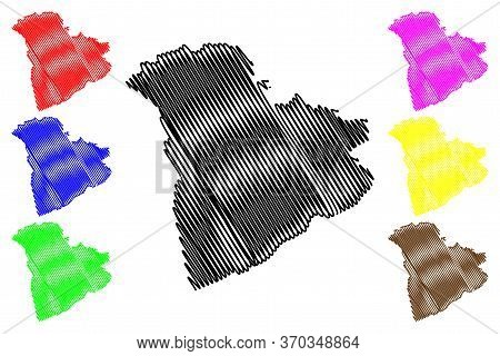 Recklinghausen City (federal Republic Of Germany, North Rhine-westphalia) Map Vector Illustration, S