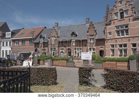 Bazel, Belgium, June 1, 2020, Historical Buildings In The Center Of The Village