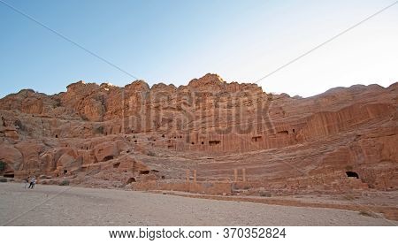 Ruins Of Amphi Theater  At Petra, Jordan