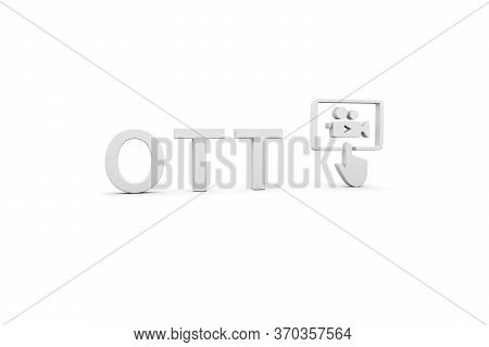 Ott Concept White Background 3d Render Illustration