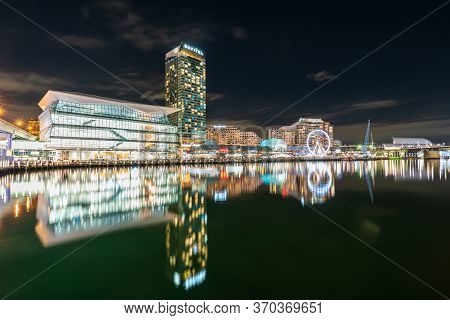 Sydney, Australia - Nov 14, 2017 : View Of Darling Harbour Bay, Cbd, Business And Recreational Arcad