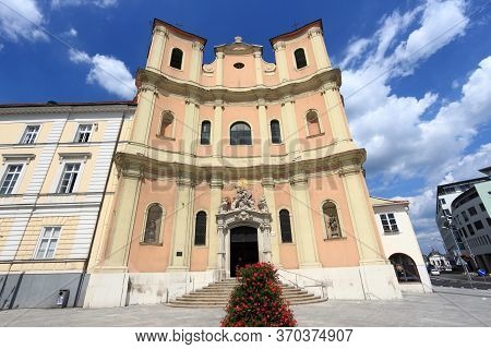 Bratislava City, Slovakia. Trinity Church (also Known As Trinitarian Church).