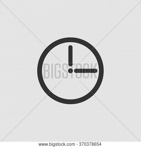 Passage Of Time Icon Flat. Black Pictogram On Grey Background. Vector Illustration Symbol