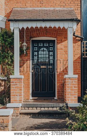 London, Uk - May 30, 2020: Entrance Of A Traditional Edwardian House In London, Selective Focus. Edw