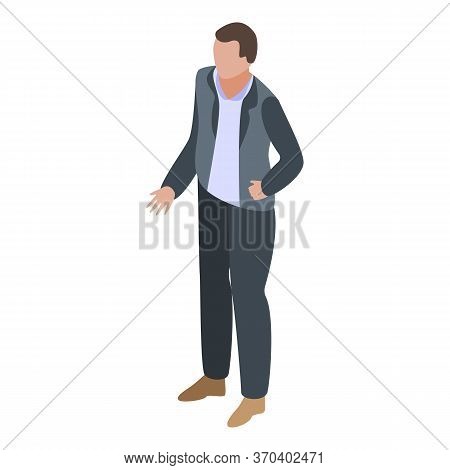 Scrivener Man Icon. Isometric Of Scrivener Man Vector Icon For Web Design Isolated On White Backgrou