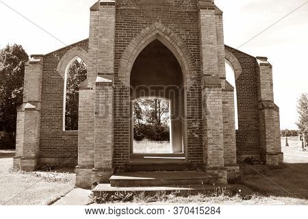 Ruins Of Catholic Church Built In 1883 And Closed 1952 Left As Tribute To Congregation Near Chesley 