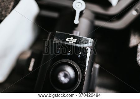 Ronin Sc New Gimbal Stabilizer From Dji On The Box. Video Stabilization Equipment. High Quality Phot