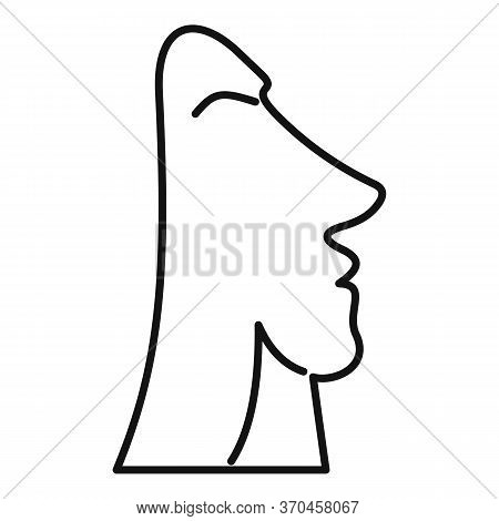 Archeology Moai Statue Icon. Outline Archeology Moai Statue Vector Icon For Web Design Isolated On W