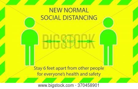 Icon People Concept New Normal Stay 6 Feet Apart From Other People, The Practices Put In Place To En