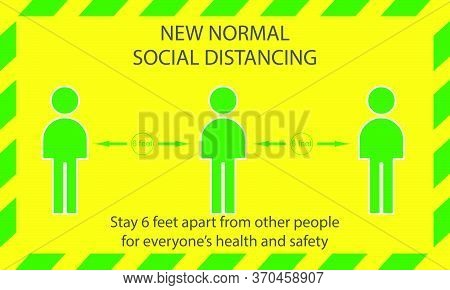 Icon People Concept New Normal Stay 6 Feet Apart From Other People, The Practices Put In Place To En
