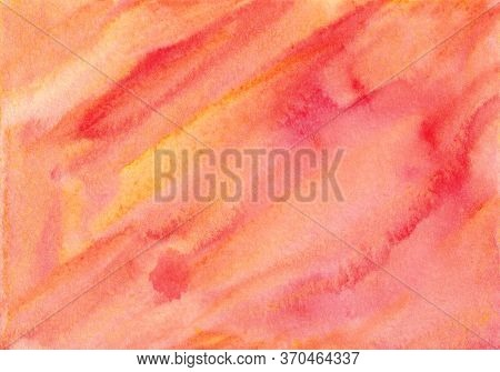 Abstract Hand Drawn Watercolor Background. Pink Yellow Watercolor Background.