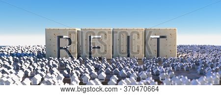 Concept Image Of Business Acronym Reit As Real Estate Investment Trust. 3d Rendering