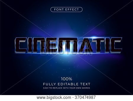 Cinematic Light Rays Text Effect. Editable Font Style