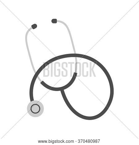 Stethoscope Drawing On A White Background In Vector